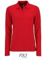 Dames Polo Lange Mouw Sols 02083 Red